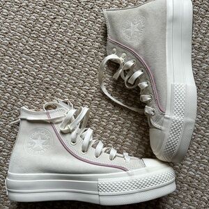 Converse cream suede high tops, brand new, never worn, size 7
